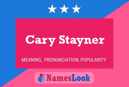 Cary Stayner 名字海报