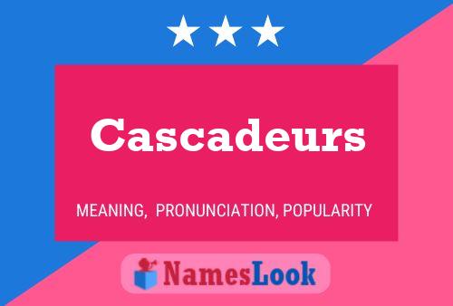 Cascadeurs 名字海报