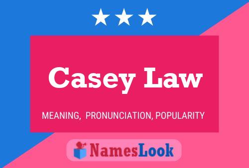 Casey Law 名字海报