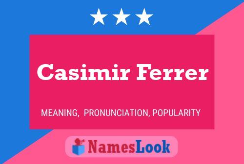 Casimir Ferrer 名字海报