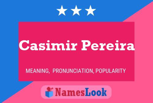 Casimir Pereira 名字海报