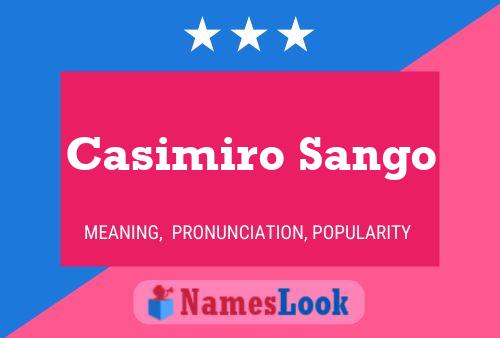 Casimiro Sango 名字海报