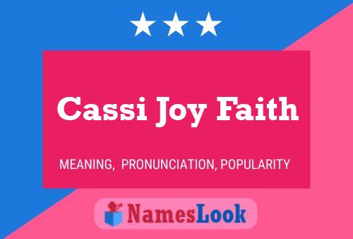 Cassi Joy Faith 名字海报