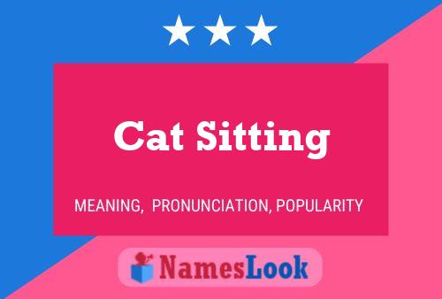 Cat Sitting 名字海报