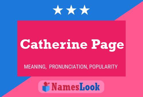 Catherine Page 名字海报