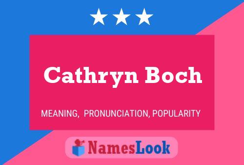 Cathryn Boch 名字海报