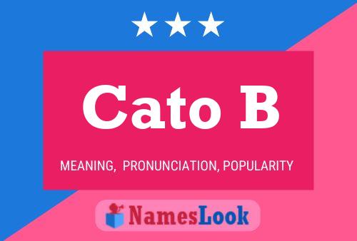 Cato B 名字海报