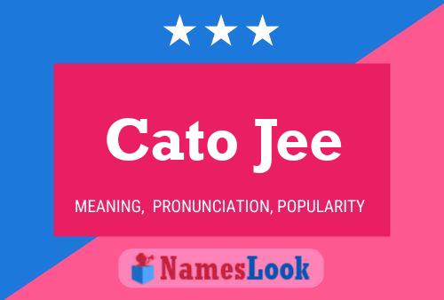 Cato Jee 名字海报