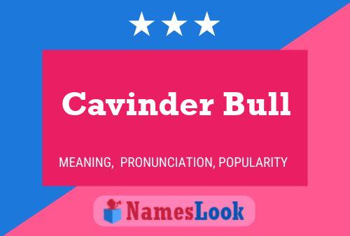 Cavinder Bull 名字海报