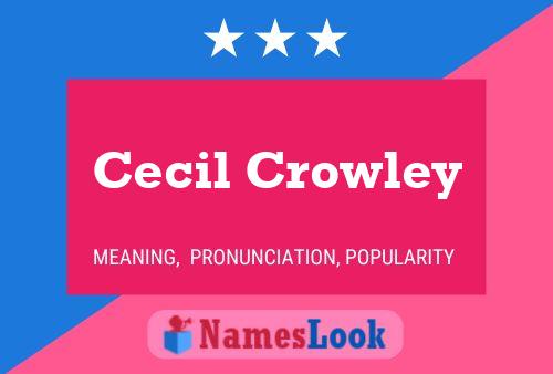 Cecil Crowley 名字海报