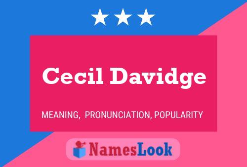 Cecil Davidge 名字海报