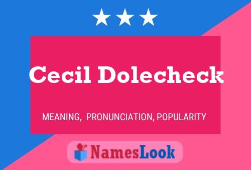 Cecil Dolecheck 名字海报