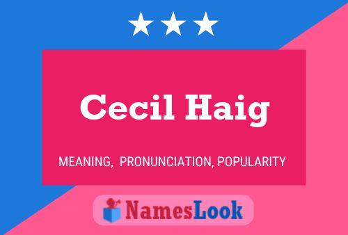 Cecil Haig 名字海报