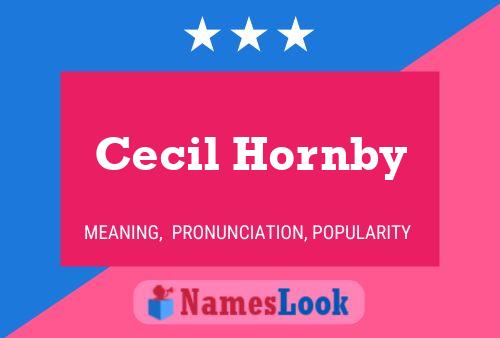 Cecil Hornby 名字海报