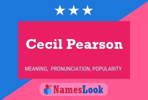 Cecil Pearson 名字海报