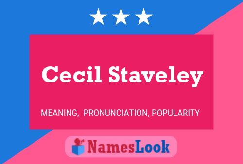 Cecil Staveley 名字海报