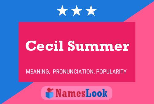 Cecil Summer 名字海报