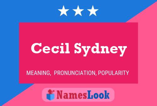 Cecil Sydney 名字海报