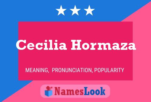 Cecilia Hormaza 名字海报