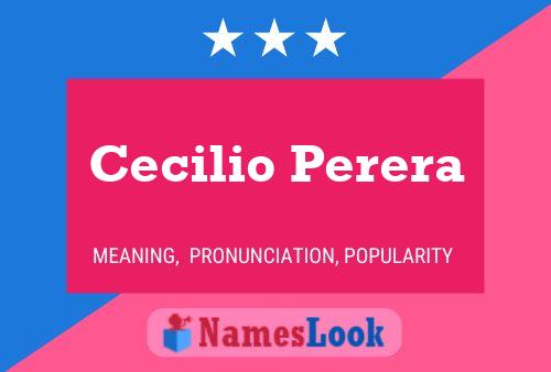 Cecilio Perera 名字海报