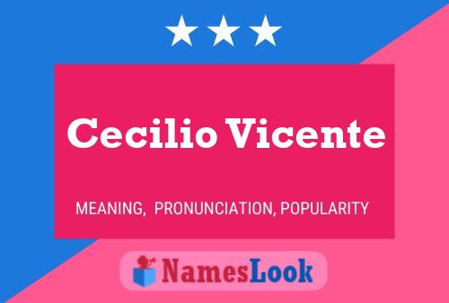 Cecilio Vicente 名字海报