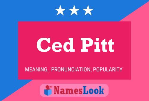 Ced Pitt 名字海报