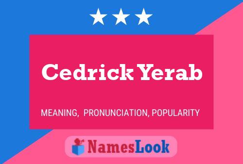 Cedrick Yerab 名字海报