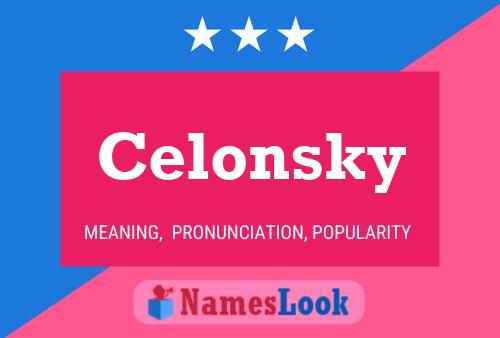 Celonsky 名字海报