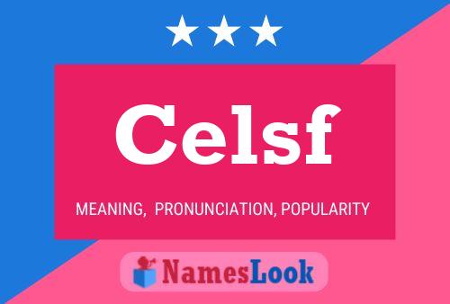 Celsf 名字海报