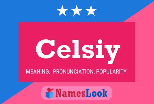 Celsiy 名字海报