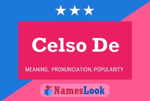 Celso De 名字海报