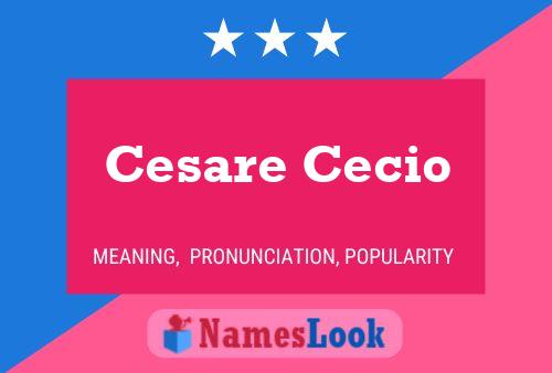 Cesare Cecio 名字海报