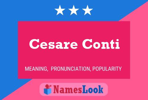 Cesare Conti 名字海报