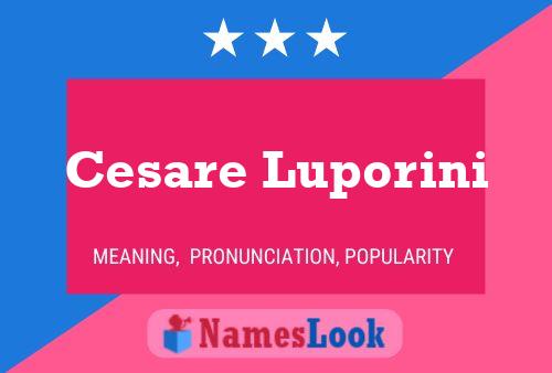 Cesare Luporini 名字海报