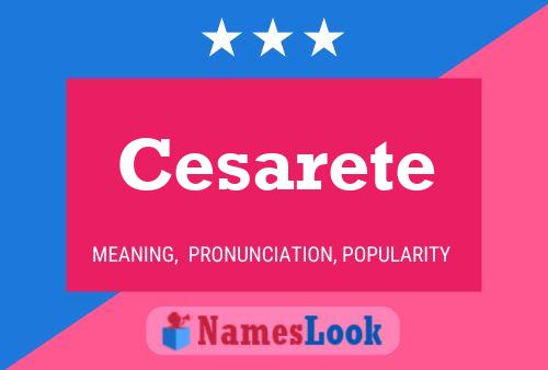 Cesarete 名字海报