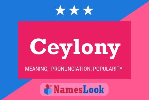 Ceylony 名字海报