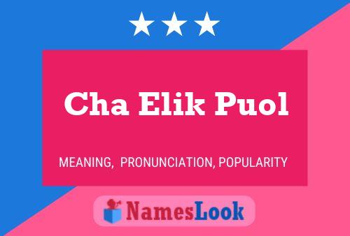 Cha Elik Puol 名字海报