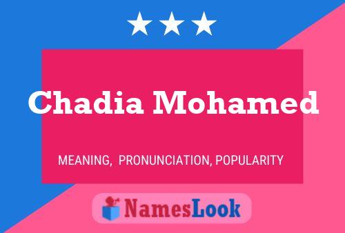 Chadia Mohamed 名字海报