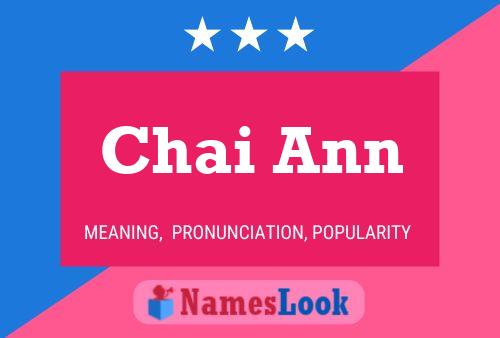 Chai Ann 名字海报