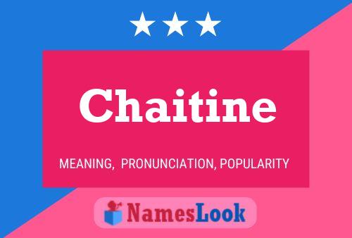 Chaitine 名字海报