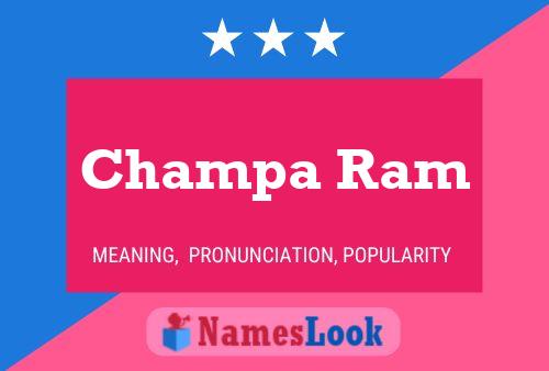 Champa Ram 名字海报