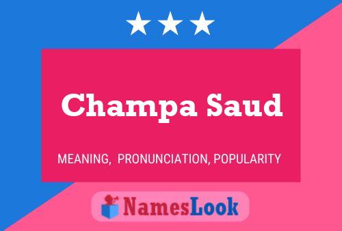 Champa Saud 名字海报