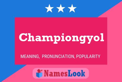 Championgyol 名字海报