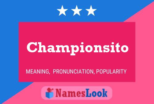 Championsito 名字海报