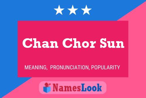 Chan Chor Sun 名字海报