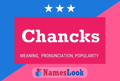 Chancks 名字海报