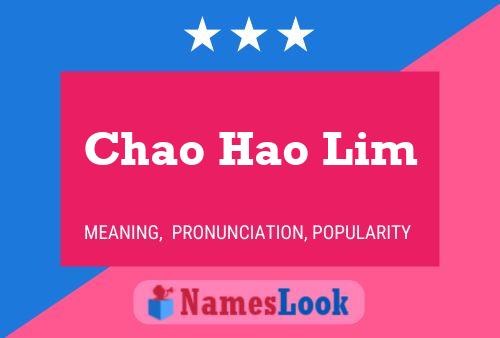 Chao Hao Lim 名字海报