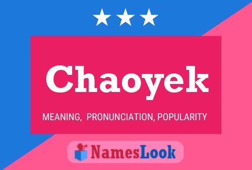 Chaoyek 名字海报