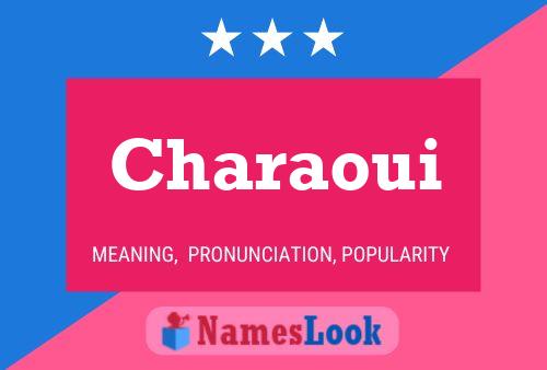 Charaoui 名字海报