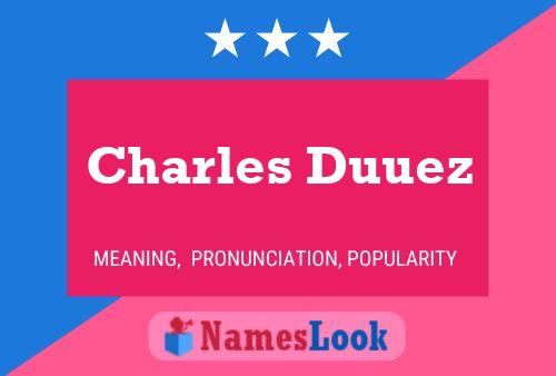 Charles Duuez 名字海报